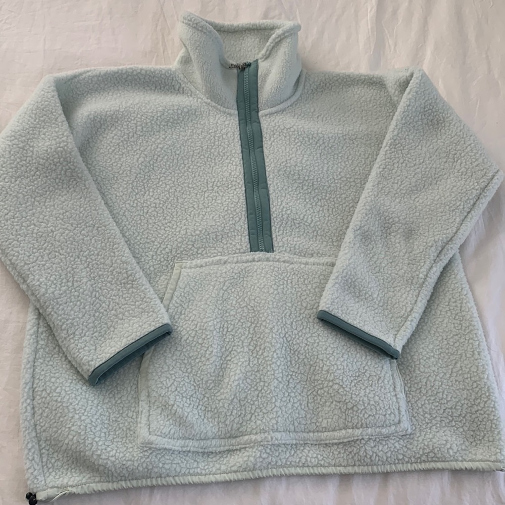 J.Crew POLARTEC® FLEECE HALF-ZIP PULLOVER in mint